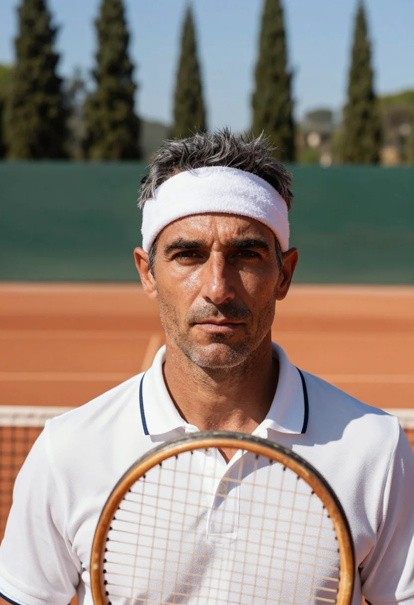 AI lacoste clay sample — portrait of a man, chest-up portrait of a Western-European m