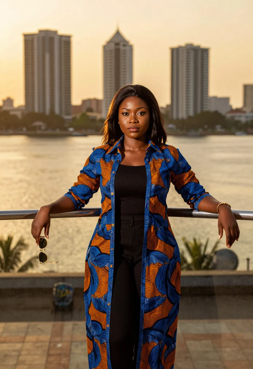 AI lagos creative sample — portrait of a creative director, waist-up portrait of a Nige