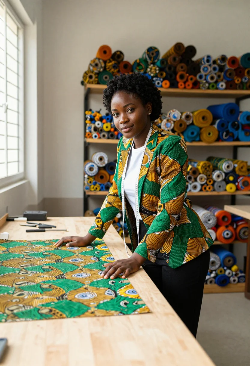 AI lagos creative sample — portrait of a creative director, waist-up portrait of a Nige