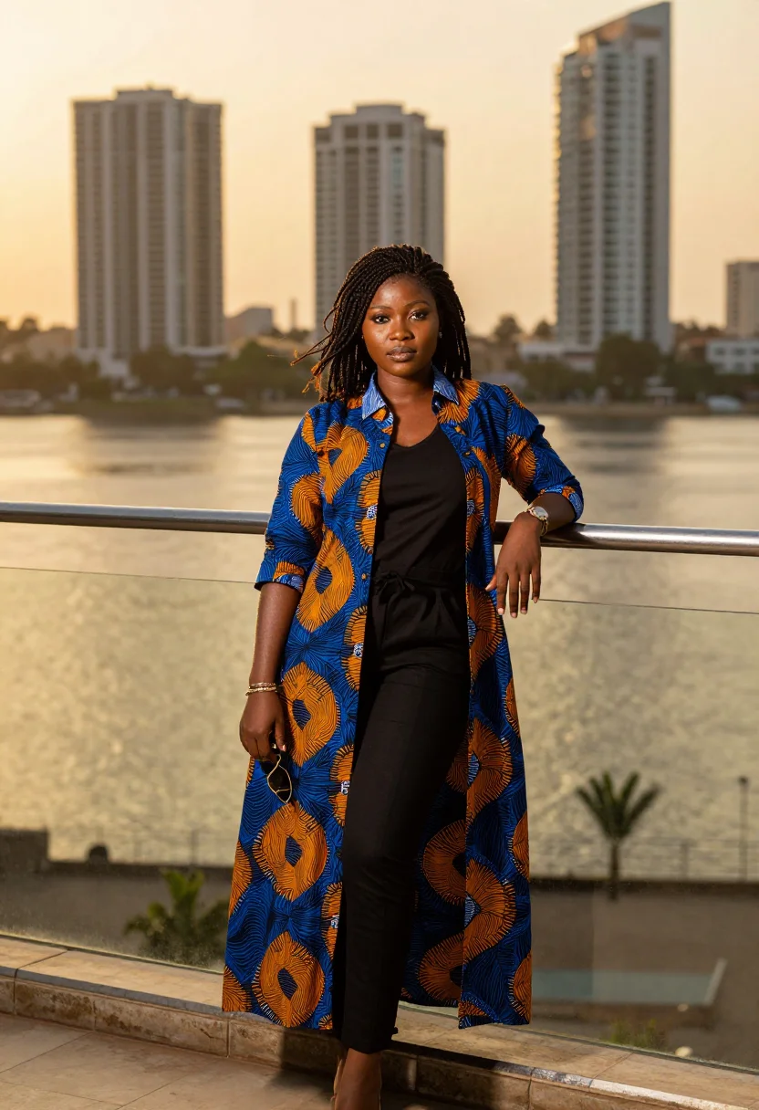 AI lagos creative sample — portrait of a creative director, three-quarter-length portra
