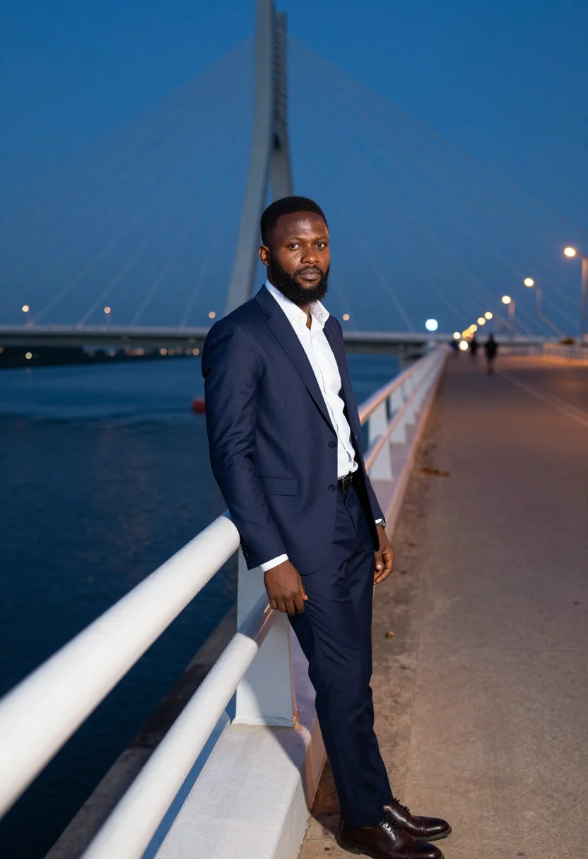 AI lagos tech sample — portrait of a founder, three-quarter-length portrait of a Ni