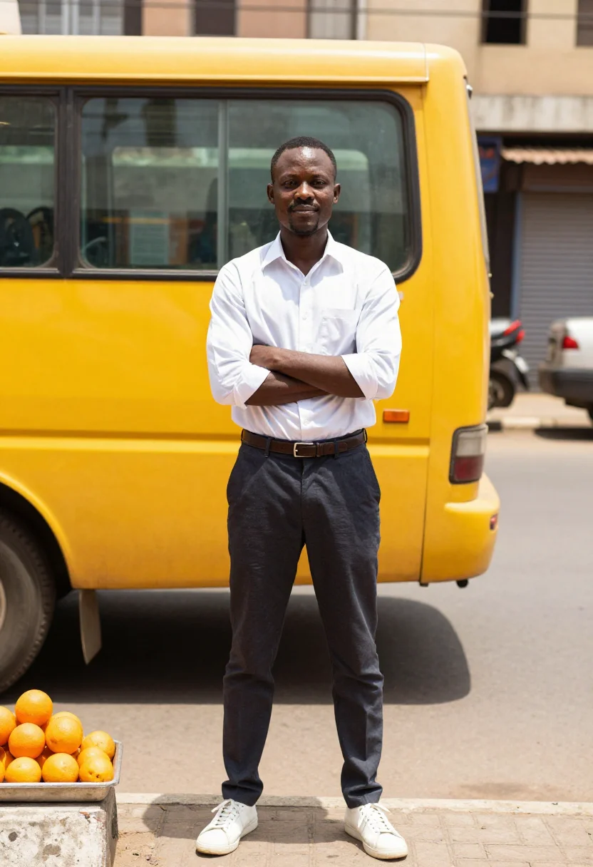 AI lagos tech sample — portrait of a founder, waist-up portrait of a Nigerian man i