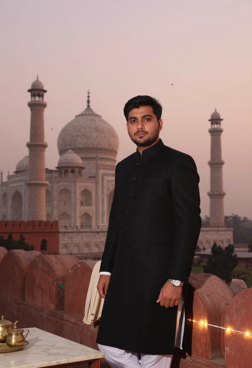 AI lahore business sample — portrait of a man, dusk portrait of a Punjabi Pakistani man