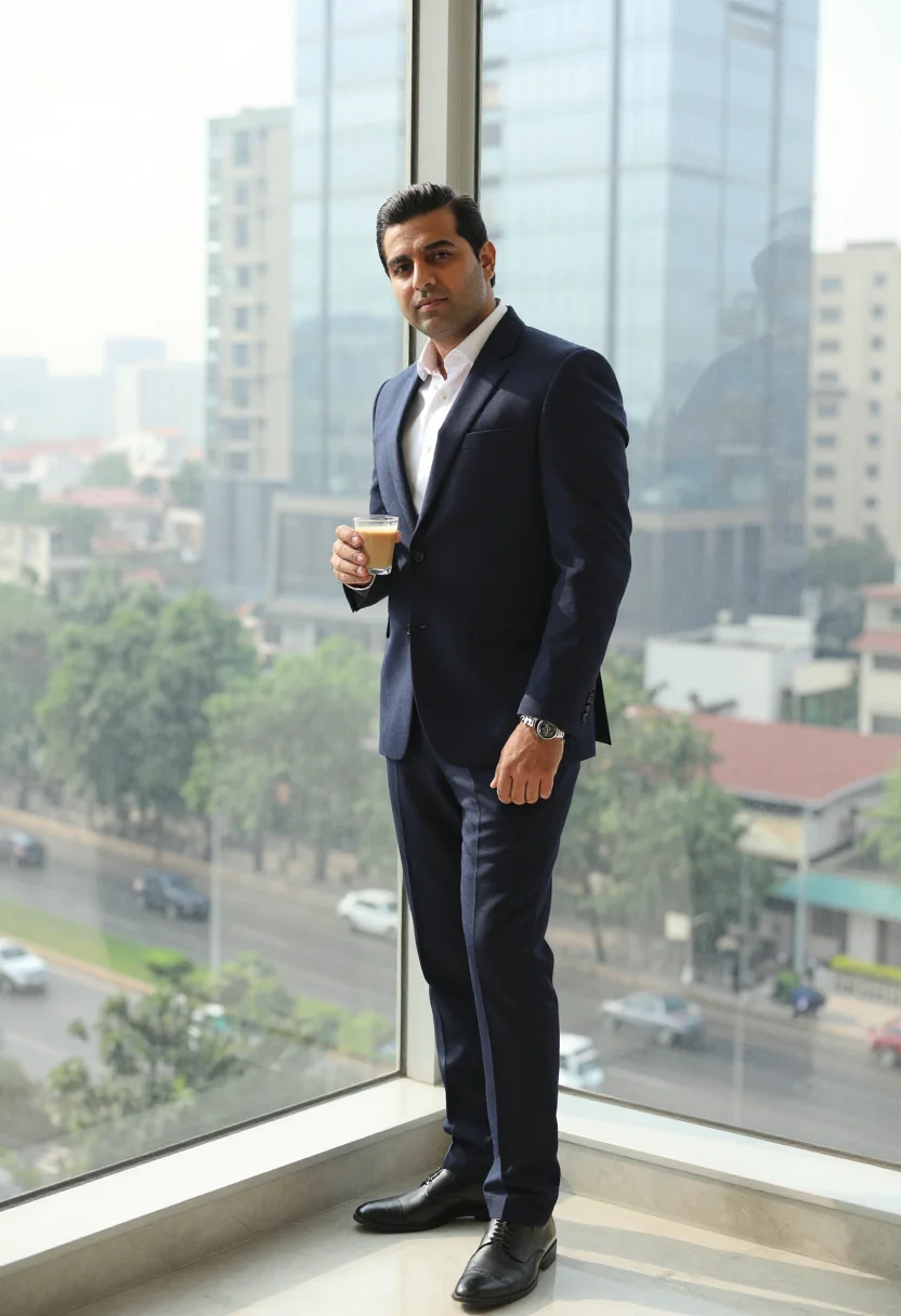 AI lahore business sample — portrait of a man, morning portrait of a Punjabi Pakistani m
