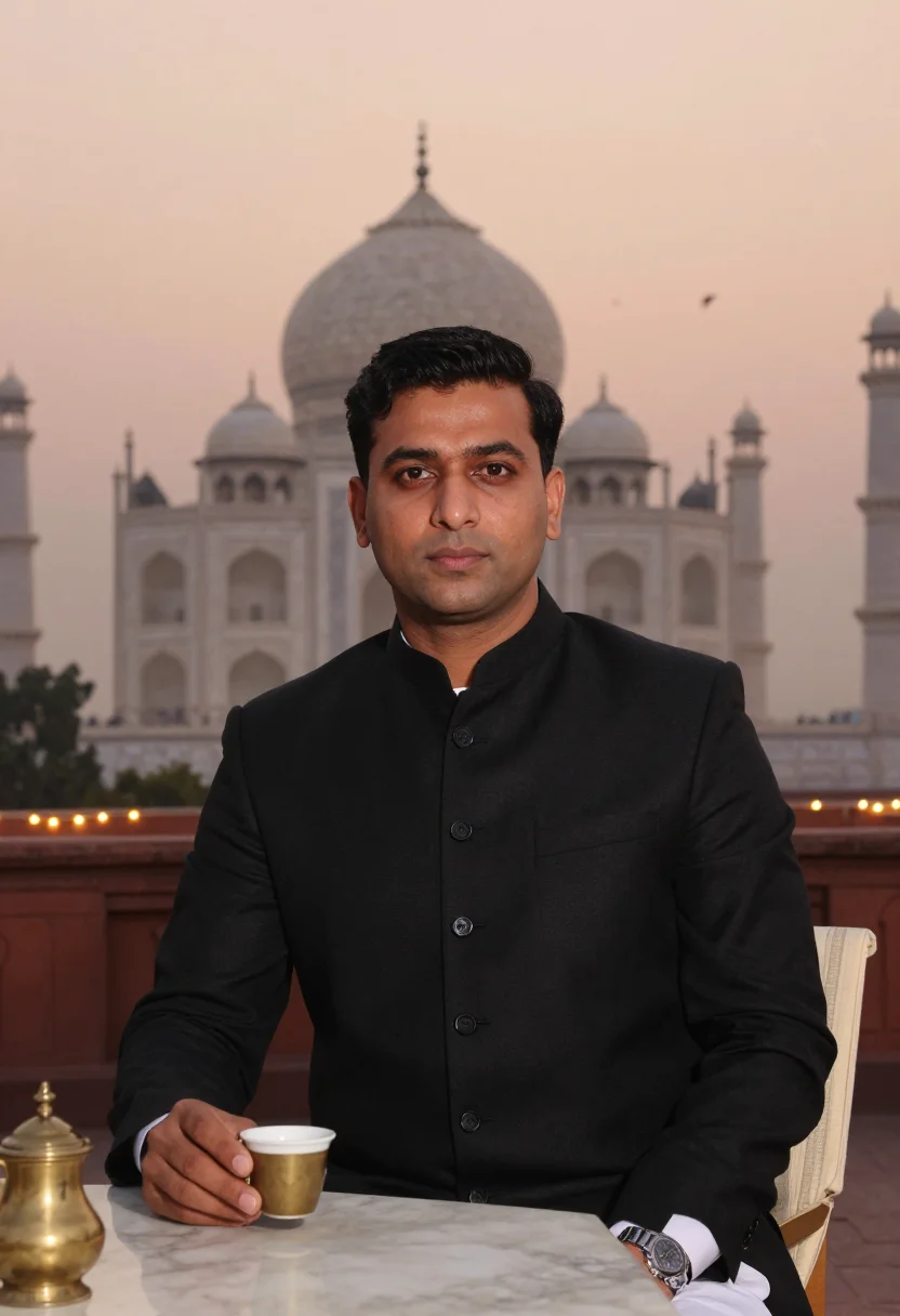 AI lahore business sample — portrait of a man, dusk portrait of a Pakistani man with med