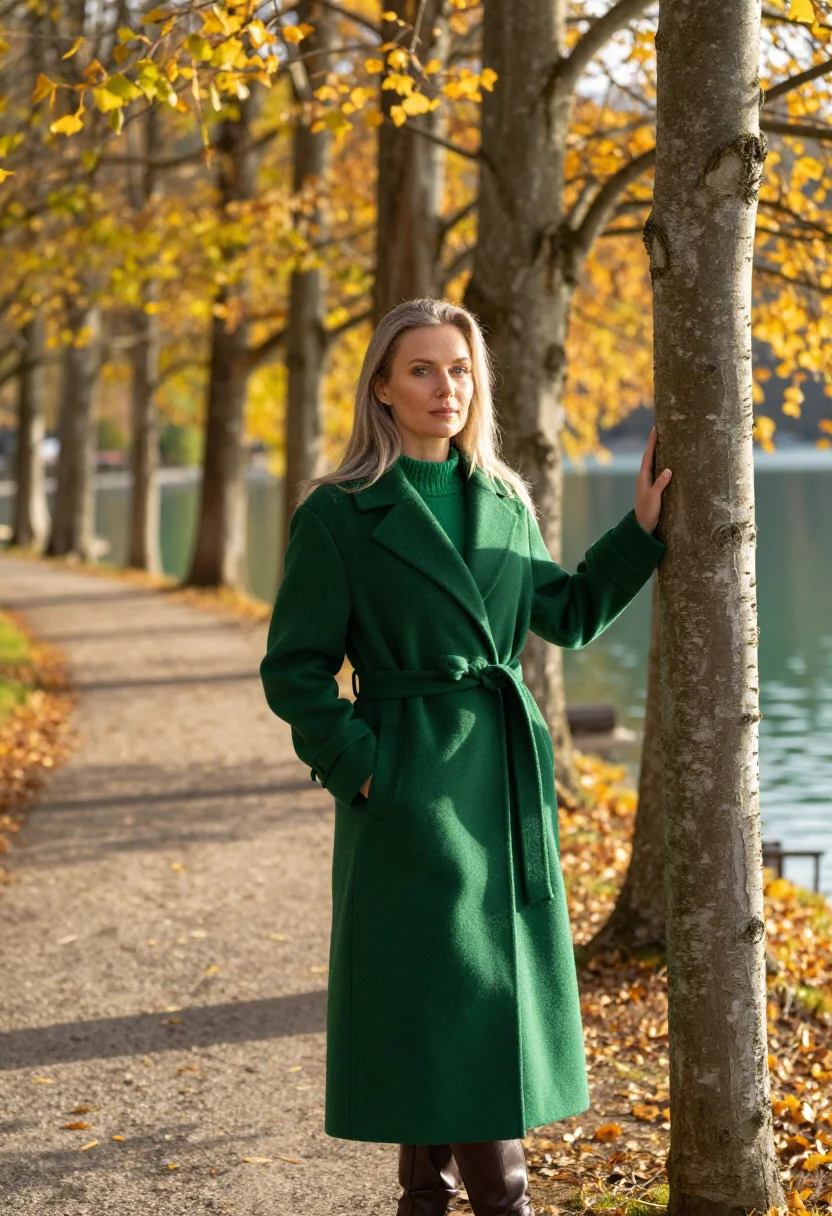 AI lake bled emerald gold sample — portrait of a woman, framed half-length from the waist up, a