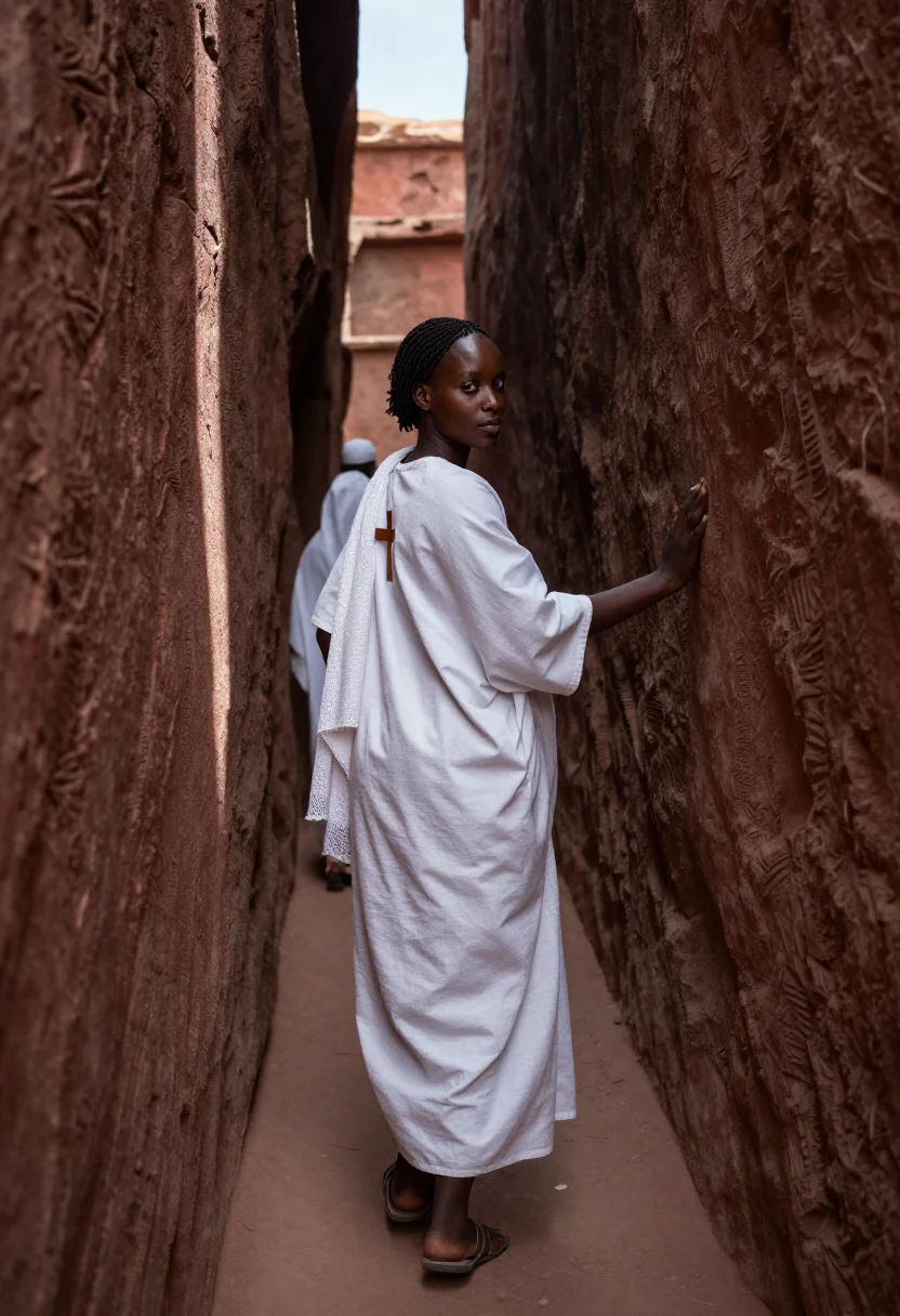 AI lalibela sample — portrait of a woman, full-length portrait of an Ethiopian wo