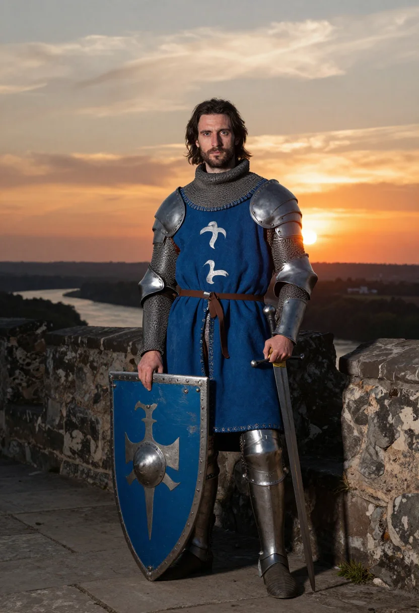 AI lancelot sample — portrait of a man, full-length portrait of a Western-Europea