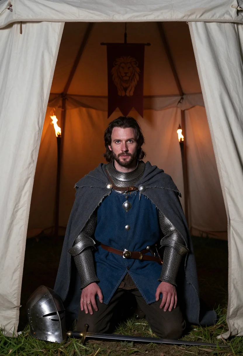 AI lancelot sample — portrait of a man, chest-up portrait of a Western-European m