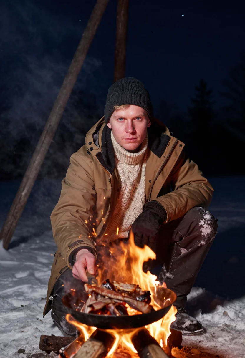 AI lapland husky sample — portrait of a man, three-quarter-length portrait of a Finnis