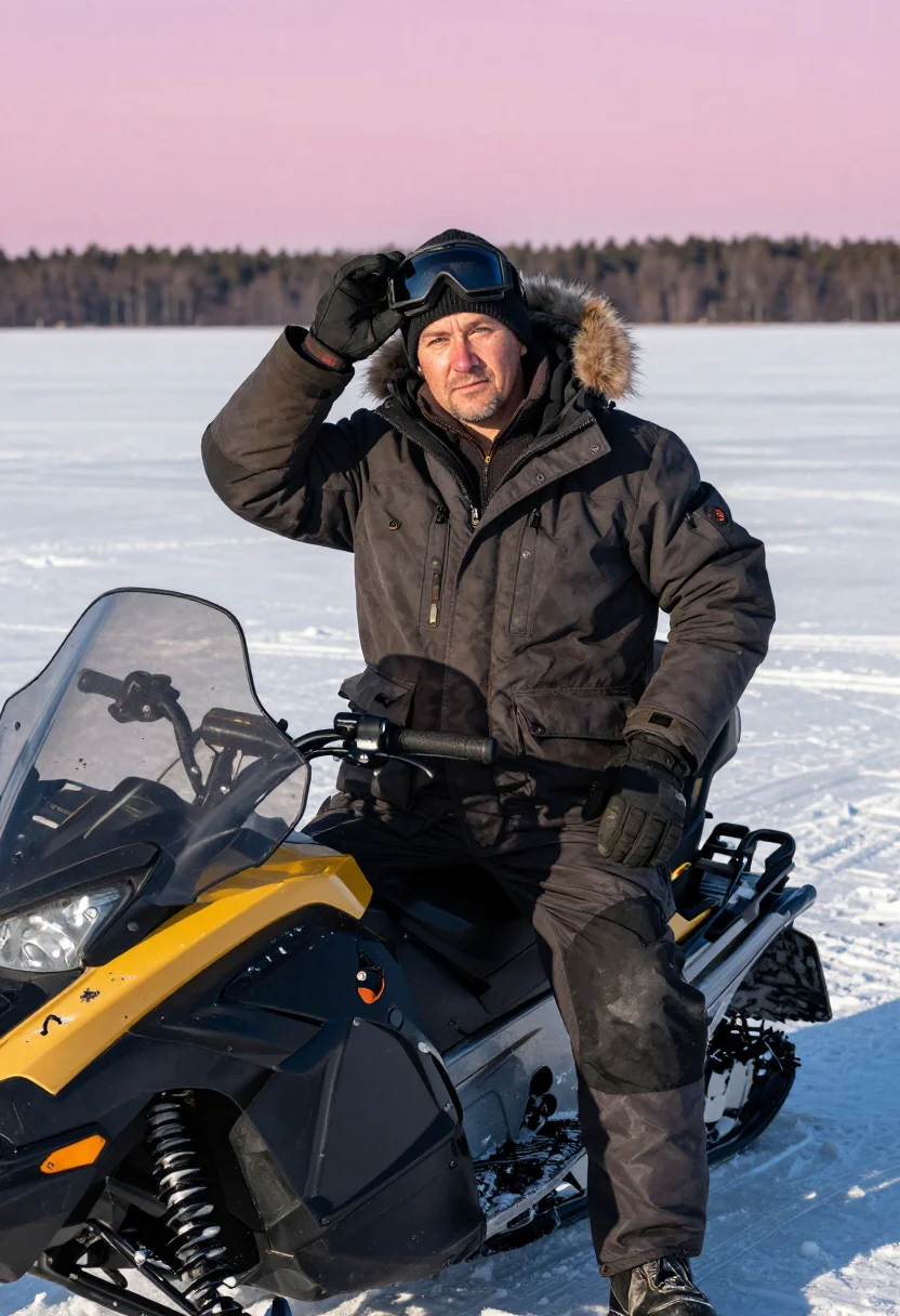 AI lapland husky sample — portrait of a man, half-length portrait of a Finnish man wit