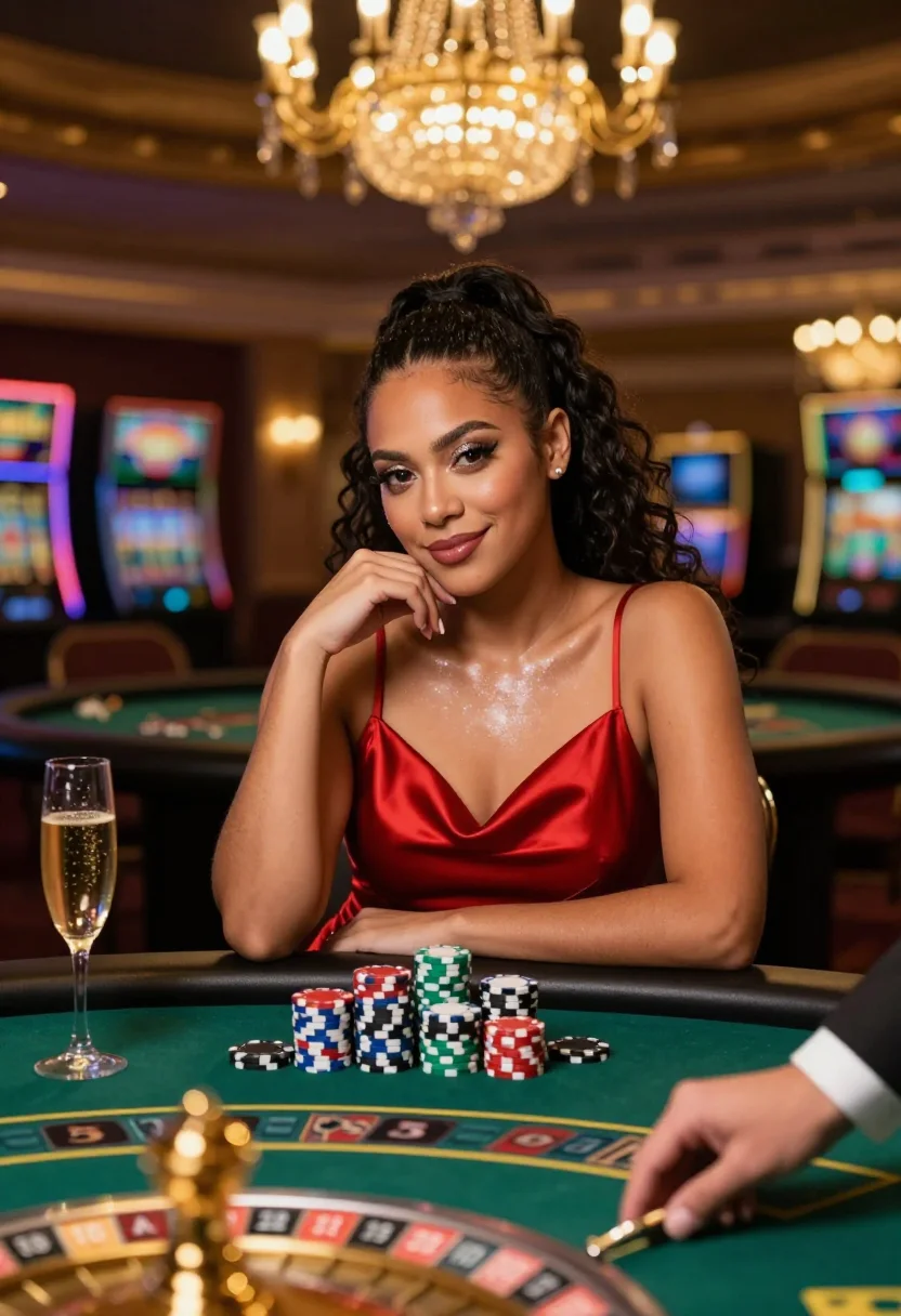 AI las vegas strip nye sample — portrait of a woman, seated half-length frontal portrait of