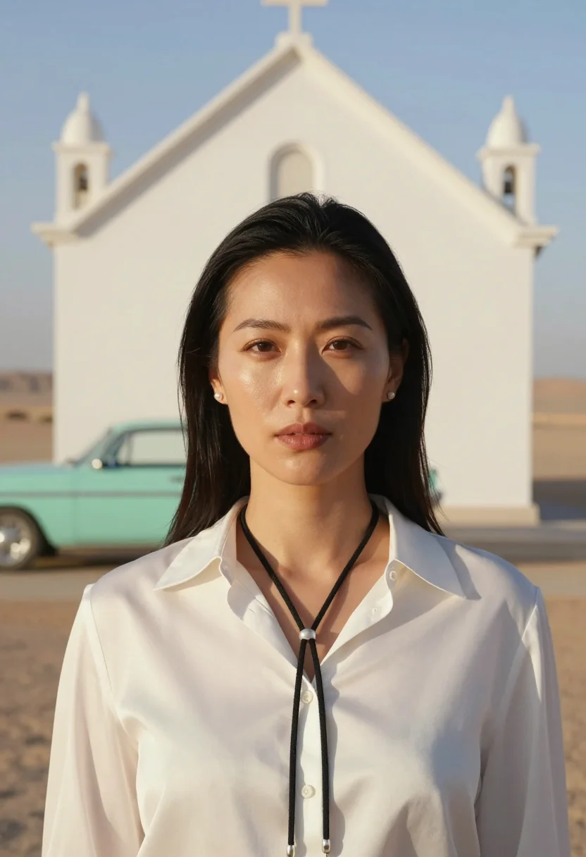 AI las vegas sample — portrait of a woman, head-and-shoulders portrait of an East-