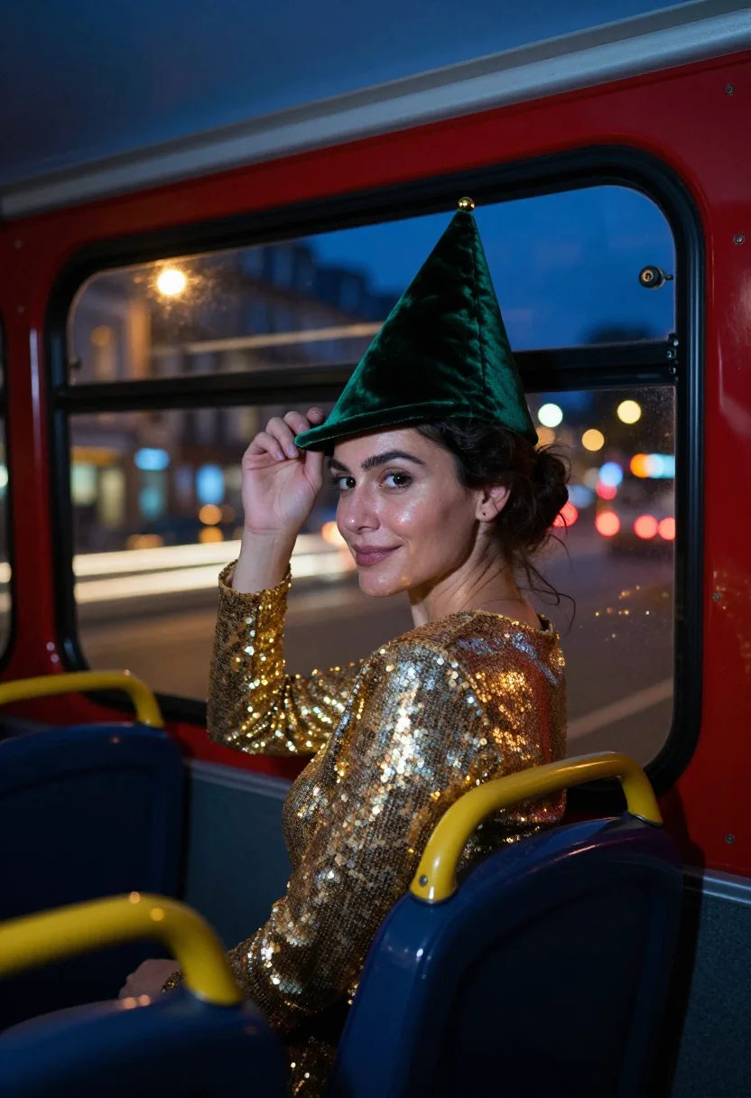 AI last christmas covent garden sample — portrait of a woman, head-and-shoulders portrait of a Wester