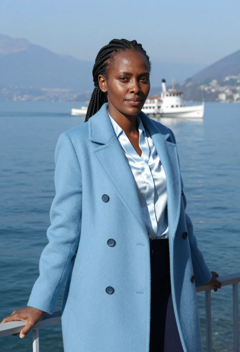 AI lausanne sports executive leman blue sample — portrait of a woman, a sports executive in her late thirties