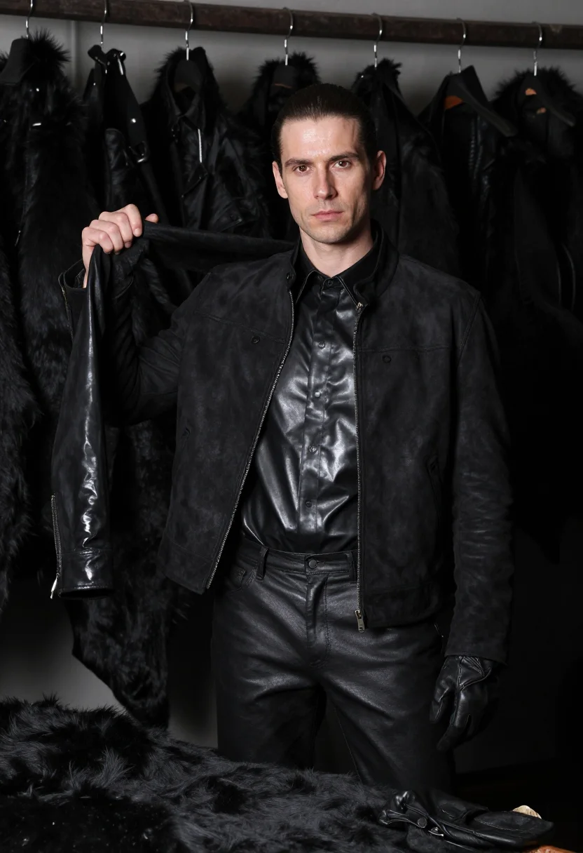 Example portrait from the AI Leather On Leather — Free Preview, Train Once
