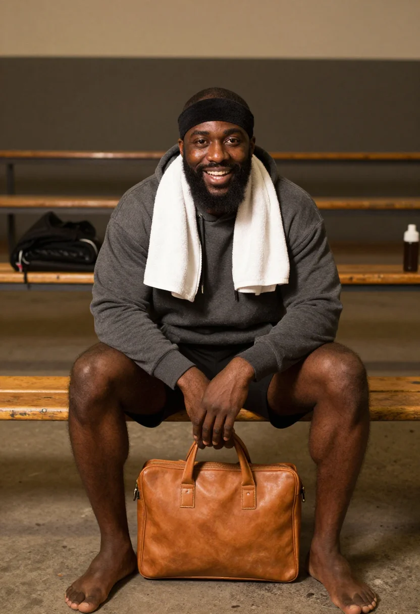 AI lebron tunnel sample — portrait of a man, three-quarter-length photograph of a Blac