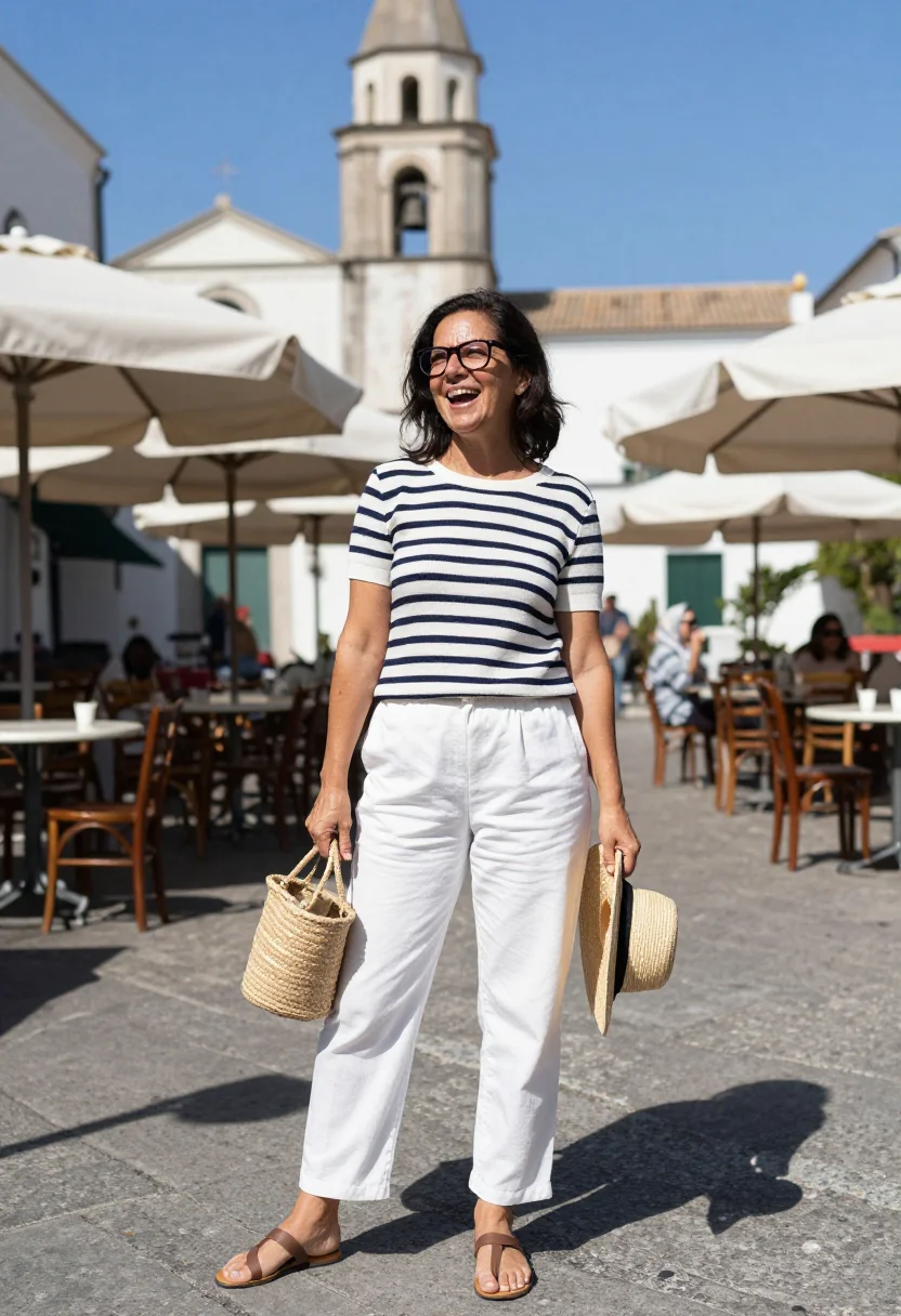 AI lee radziwill sample — portrait of a woman, a full-length photograph on a sunlit pi
