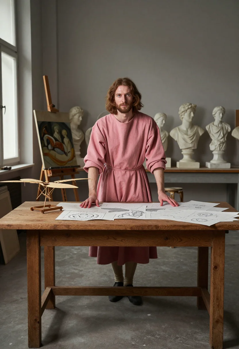 AI leonardo workshop sample — portrait of a man, full-length portrait of a Western-Europea