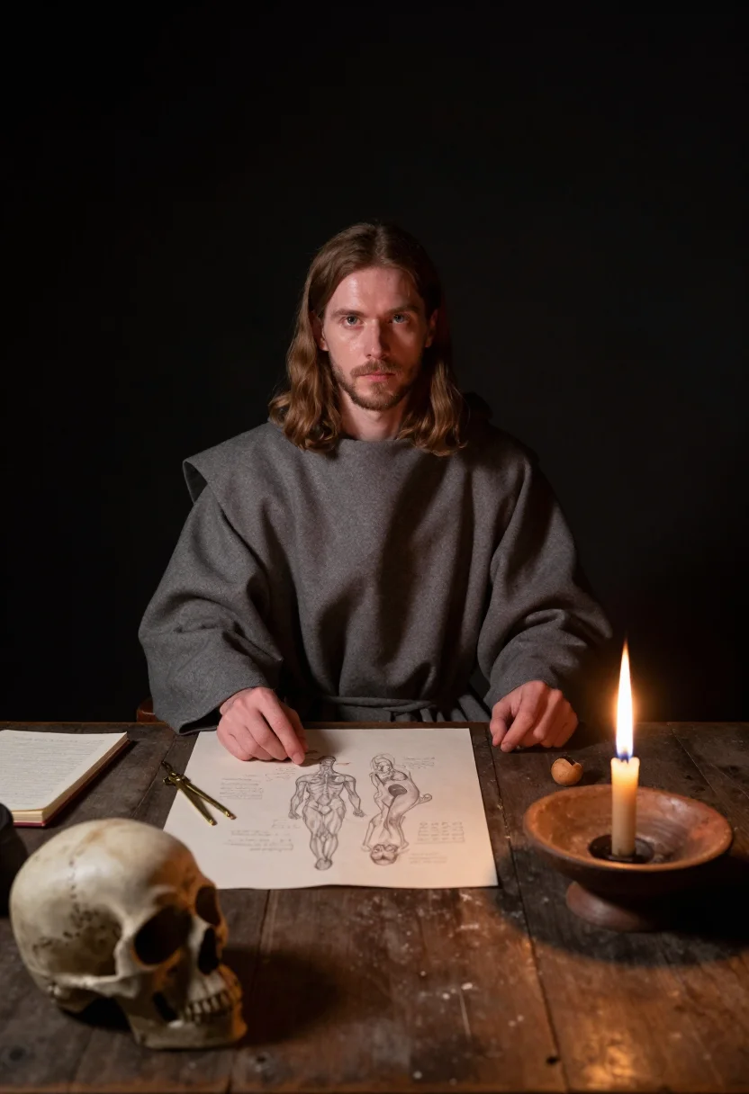 AI leonardo workshop sample — portrait of a man, full-length portrait of a Western-Europea