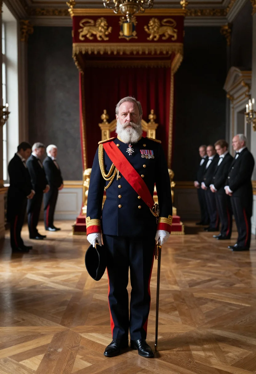 AI leopold ii laeken sample — portrait of a man, wide full-length portrait of a Northern-E