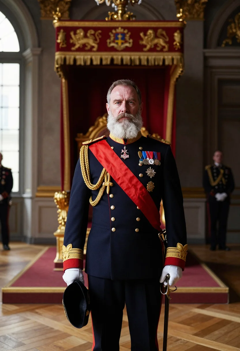 AI leopold ii laeken sample — portrait of a man, three-quarter standing portrait of a Nort