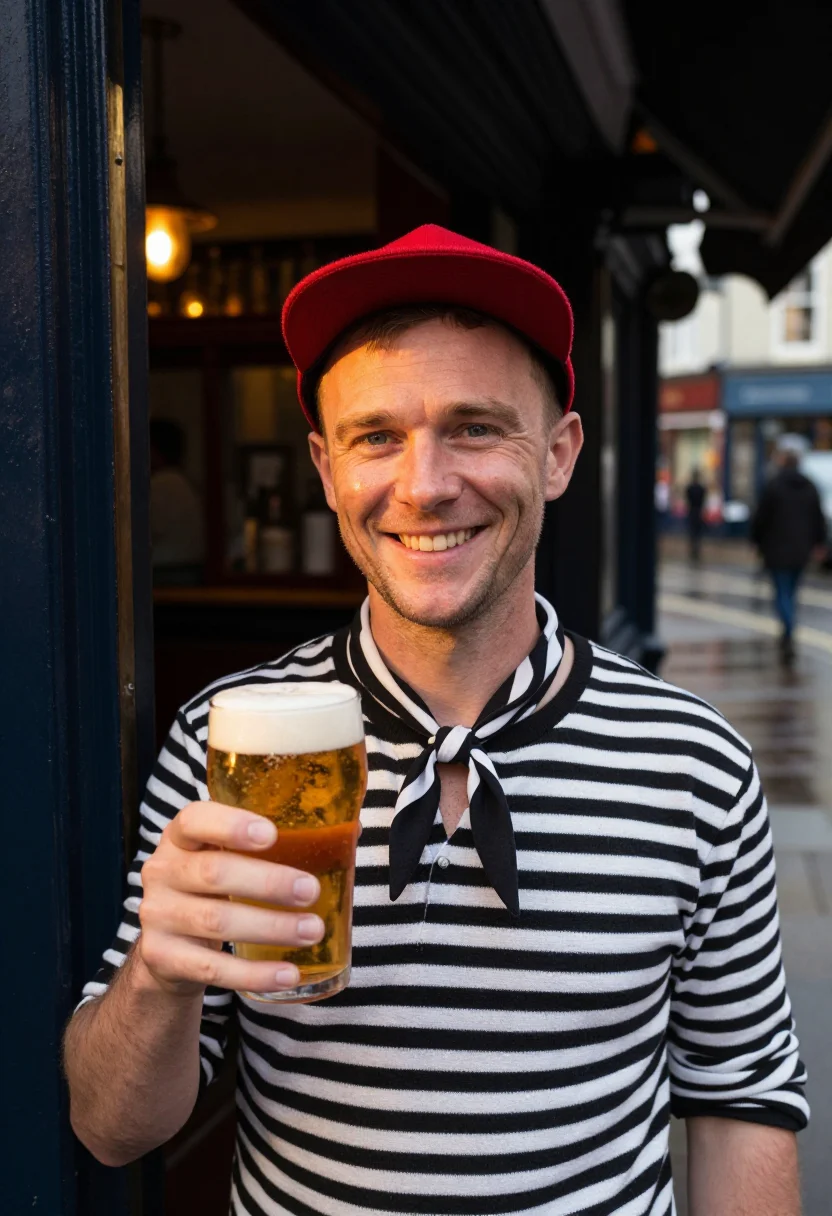 AI lewes bonfire sample — portrait of a man, close portrait of an English man in his t