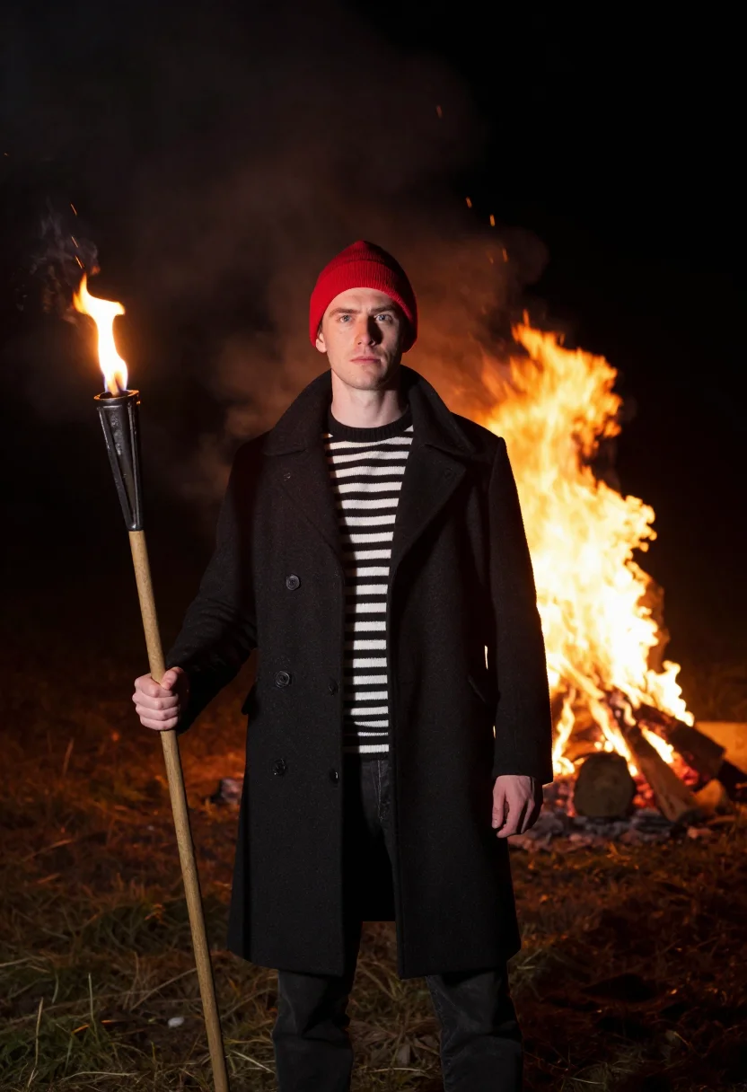 AI lewes bonfire sample — portrait of a man, three-quarter-length portrait of an Engli