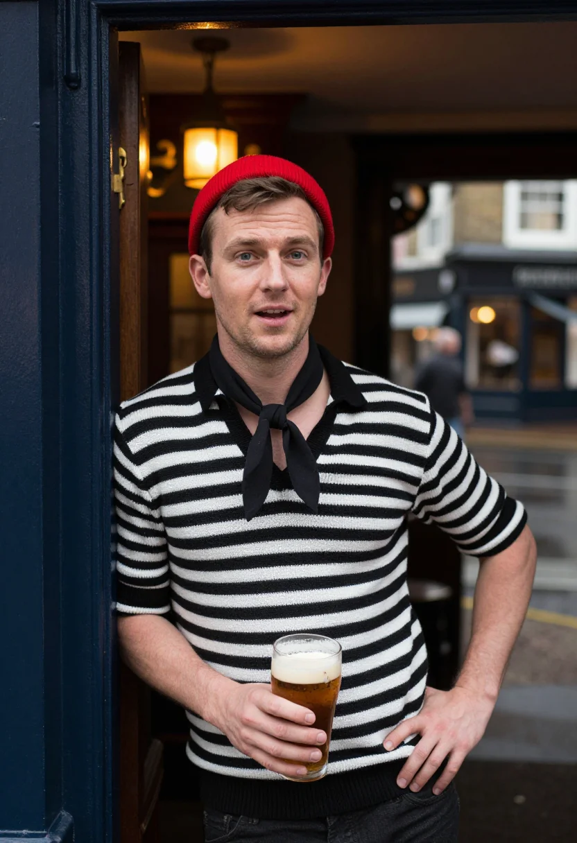 AI lewes bonfire sample — portrait of a man, half-length portrait of an English man in