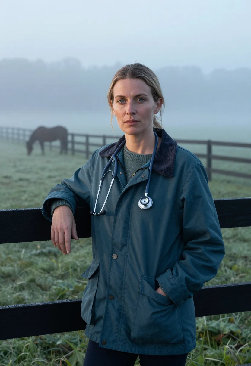 AI lexington equine vet bluegrass sample — portrait of a woman, framed half-length from the head to the