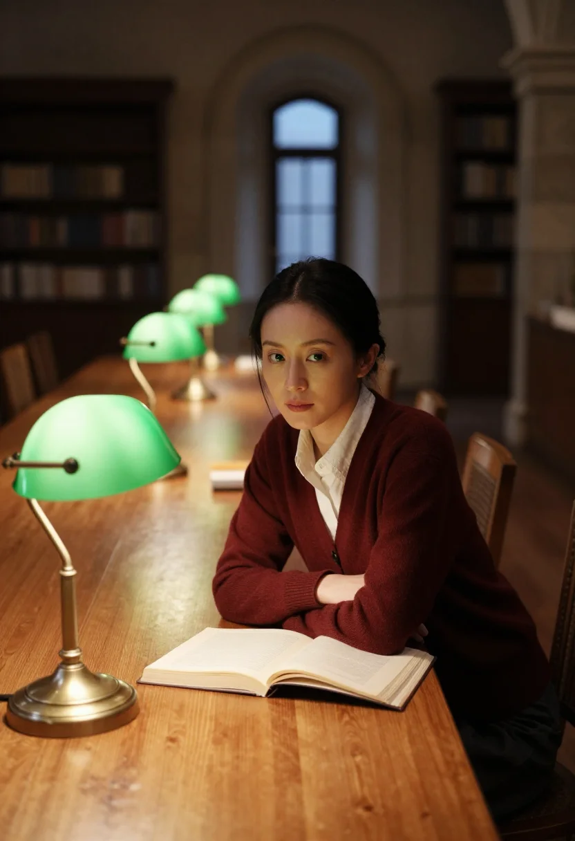 AI library sample — portrait of a woman, close half-length portrait of an East-A