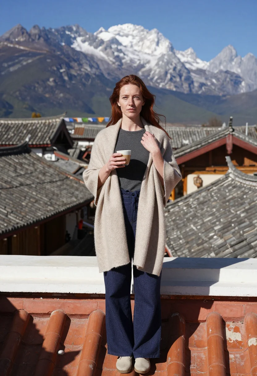 AI lijiang sample — portrait of a woman, three-quarter-length portrait of a West