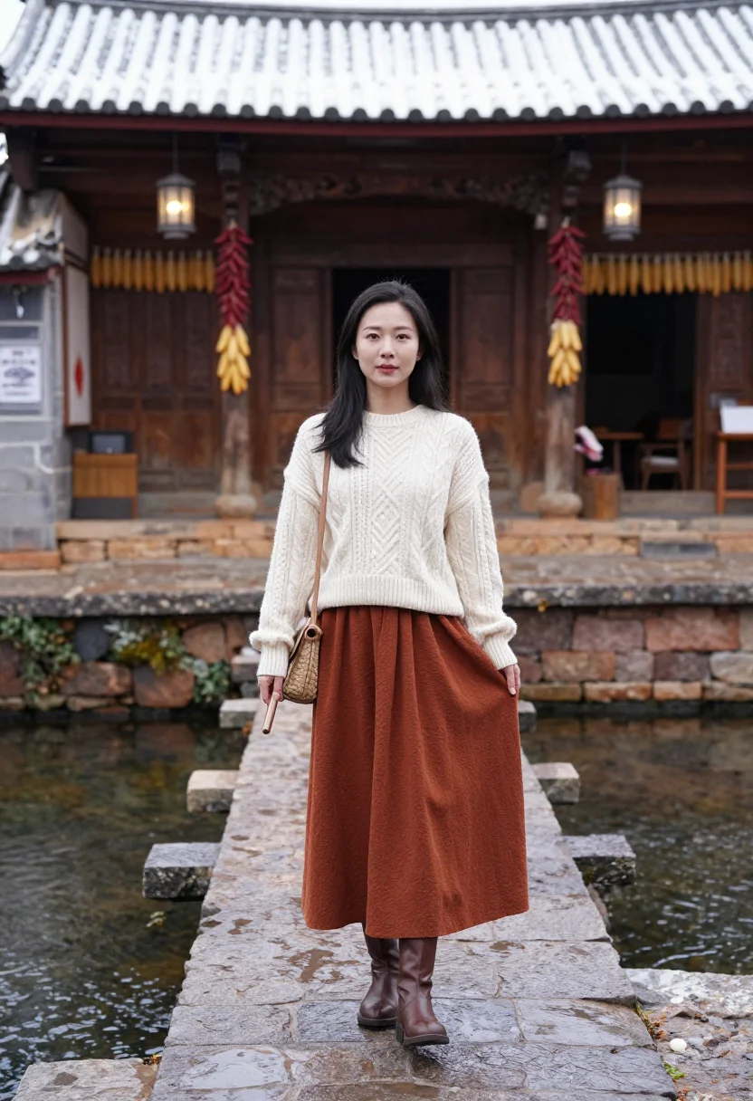 AI lijiang sample — portrait of a woman, three-quarter-length portrait of a Chin