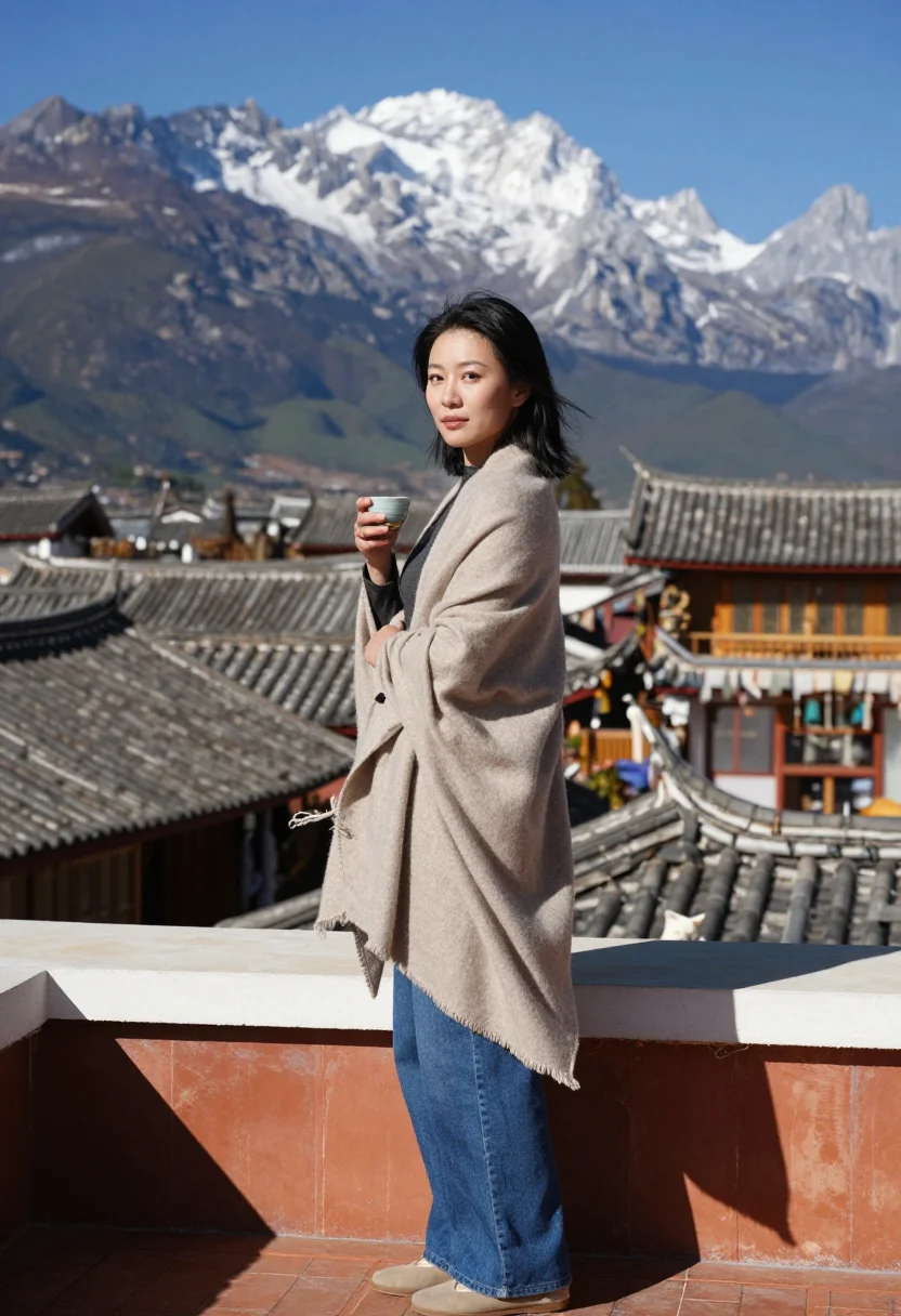 AI lijiang sample — portrait of a woman, half-length portrait of a Chinese woman