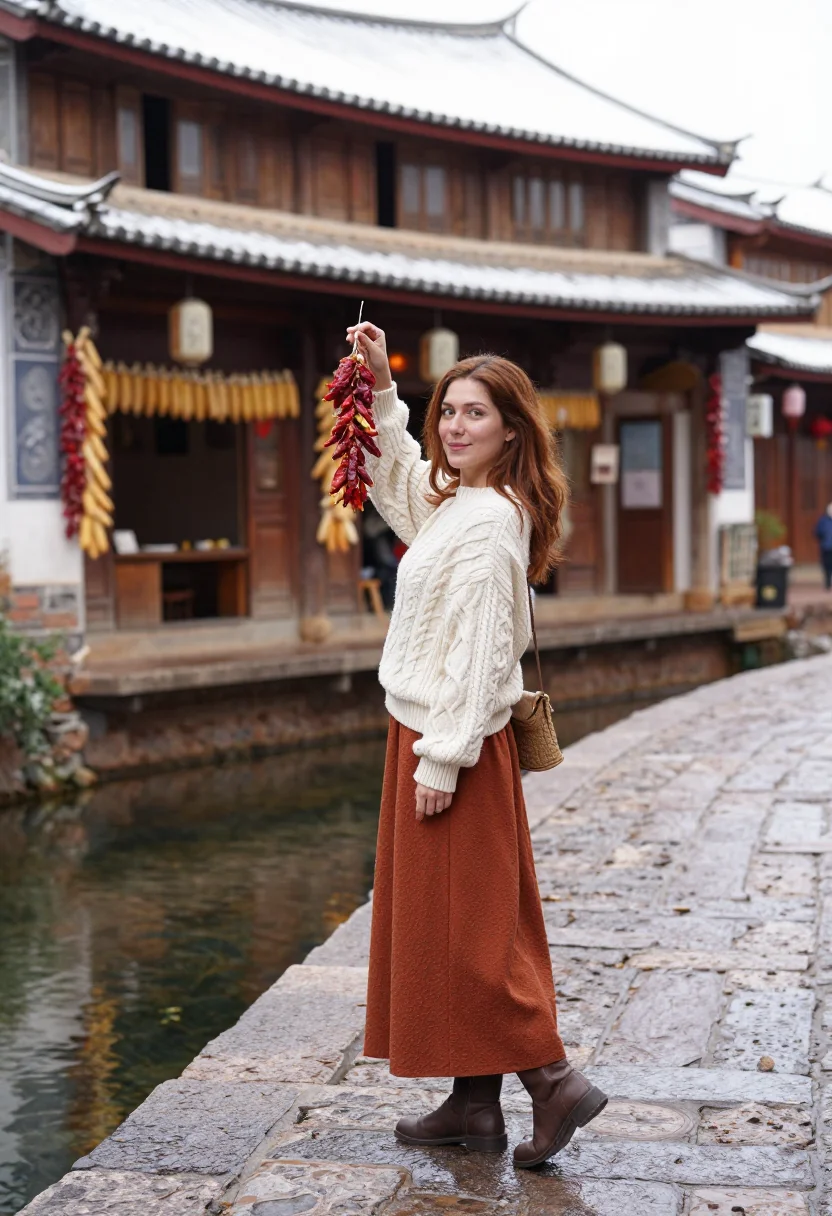 AI lijiang sample — portrait of a woman, half-length portrait of a Western-Europ