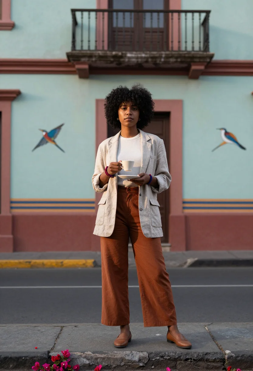 AI lima barranco sample — portrait of a woman, full-length portrait of an Afro-Peruvia