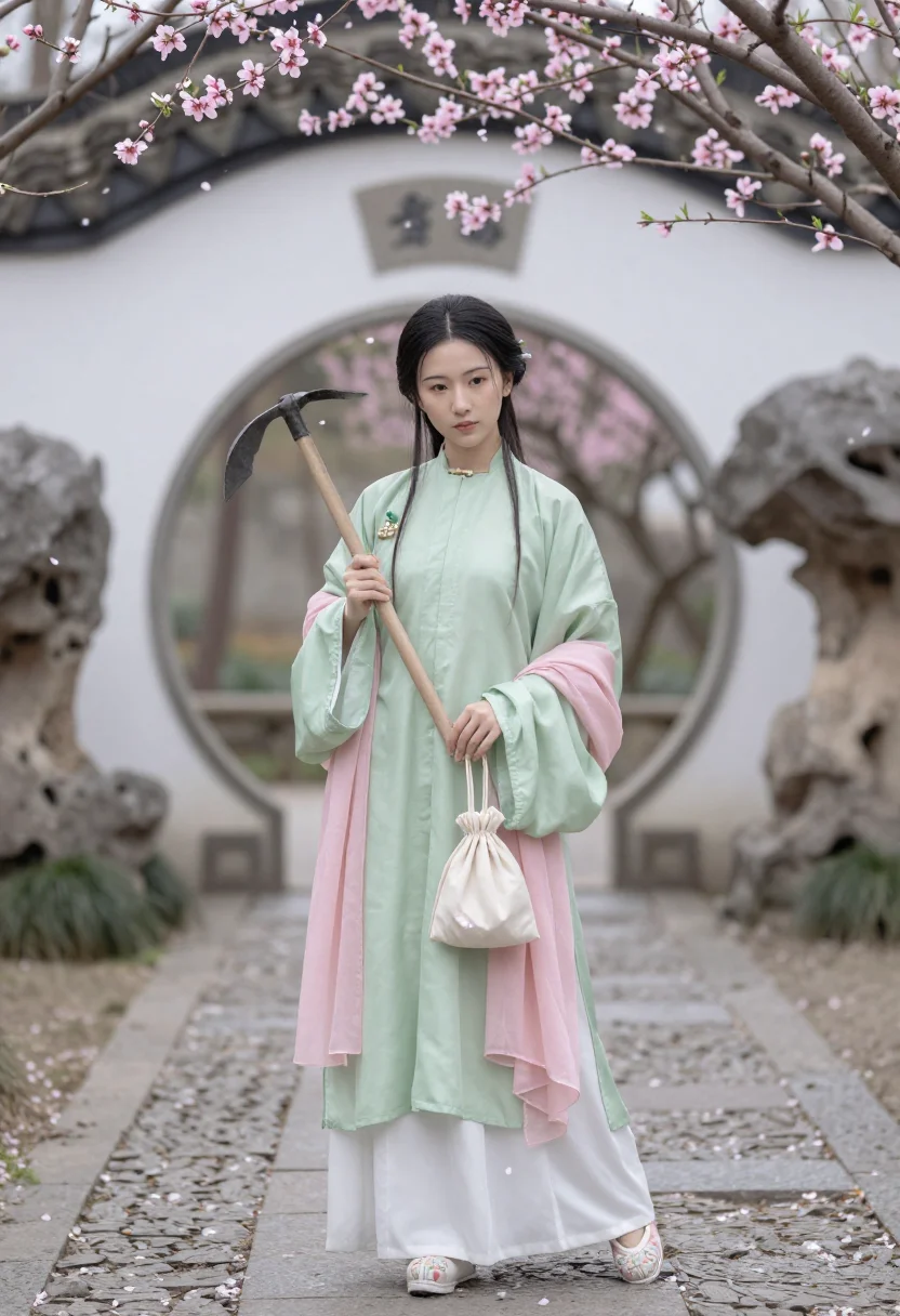 AI lin daiyu sample — portrait of a woman, full-length portrait of a Han Chinese w