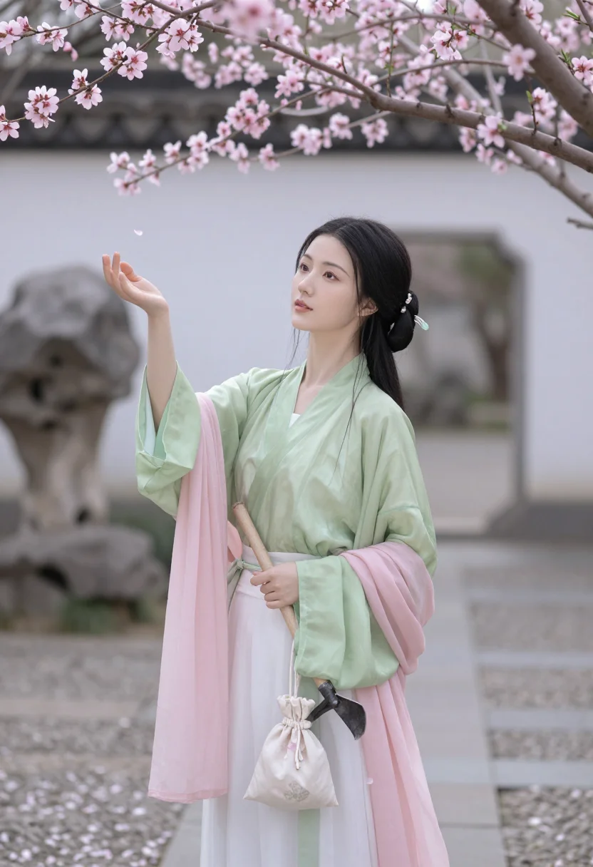 AI lin daiyu sample — portrait of a woman, chest-up portrait of a Han Chinese woma