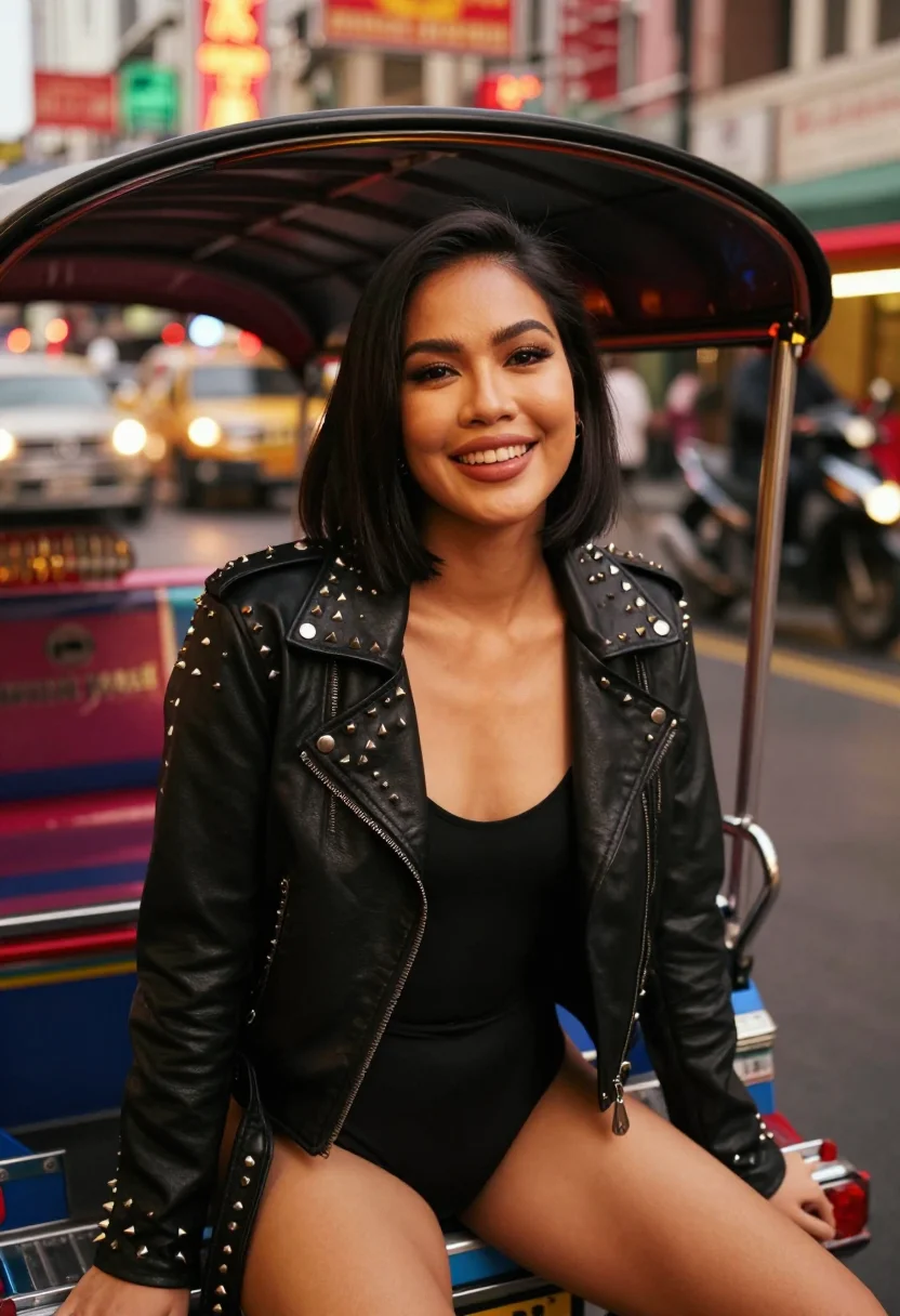 AI lisa rockstar bangkok sample — photograph of a woman, shoulders-up portrait of a Thai woman