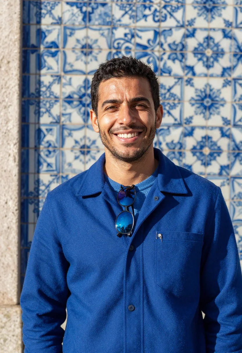 Example portrait from the AI Lisbon January Blue — Free Preview, Train Once