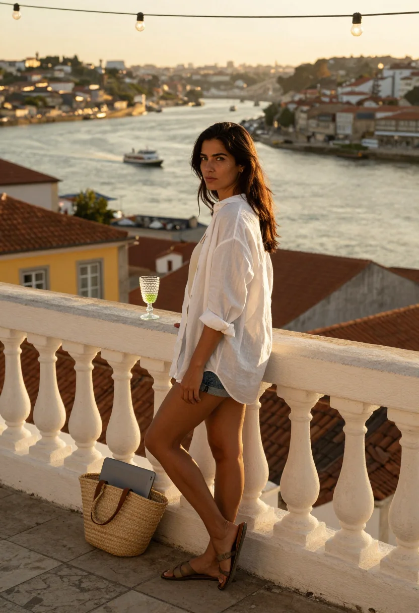 AI lisbon remote sample — portrait of a woman, full-length portrait of a Southern-Euro