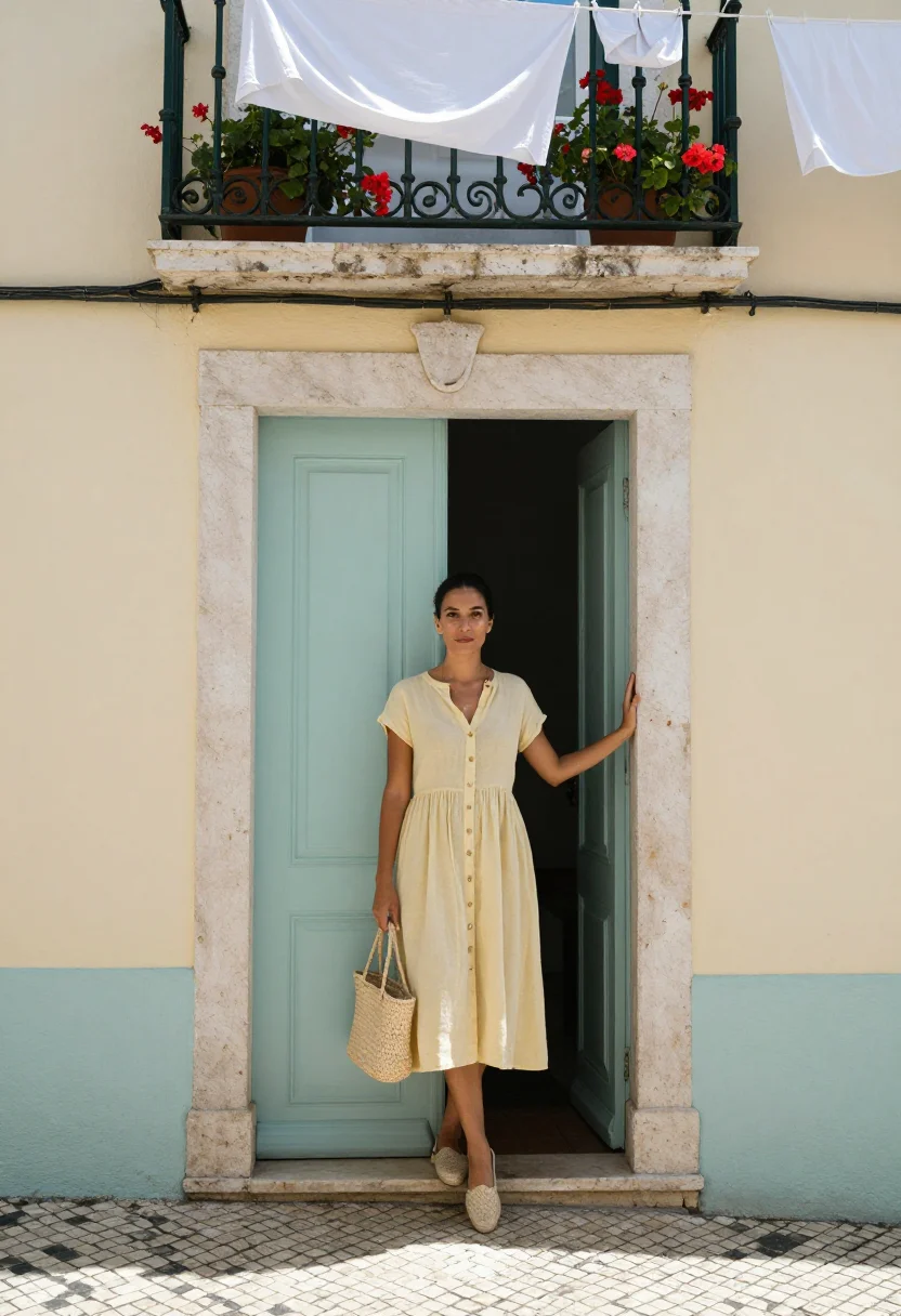 AI lisbon sample — portrait of a woman, full-length portrait of a Portuguese wo