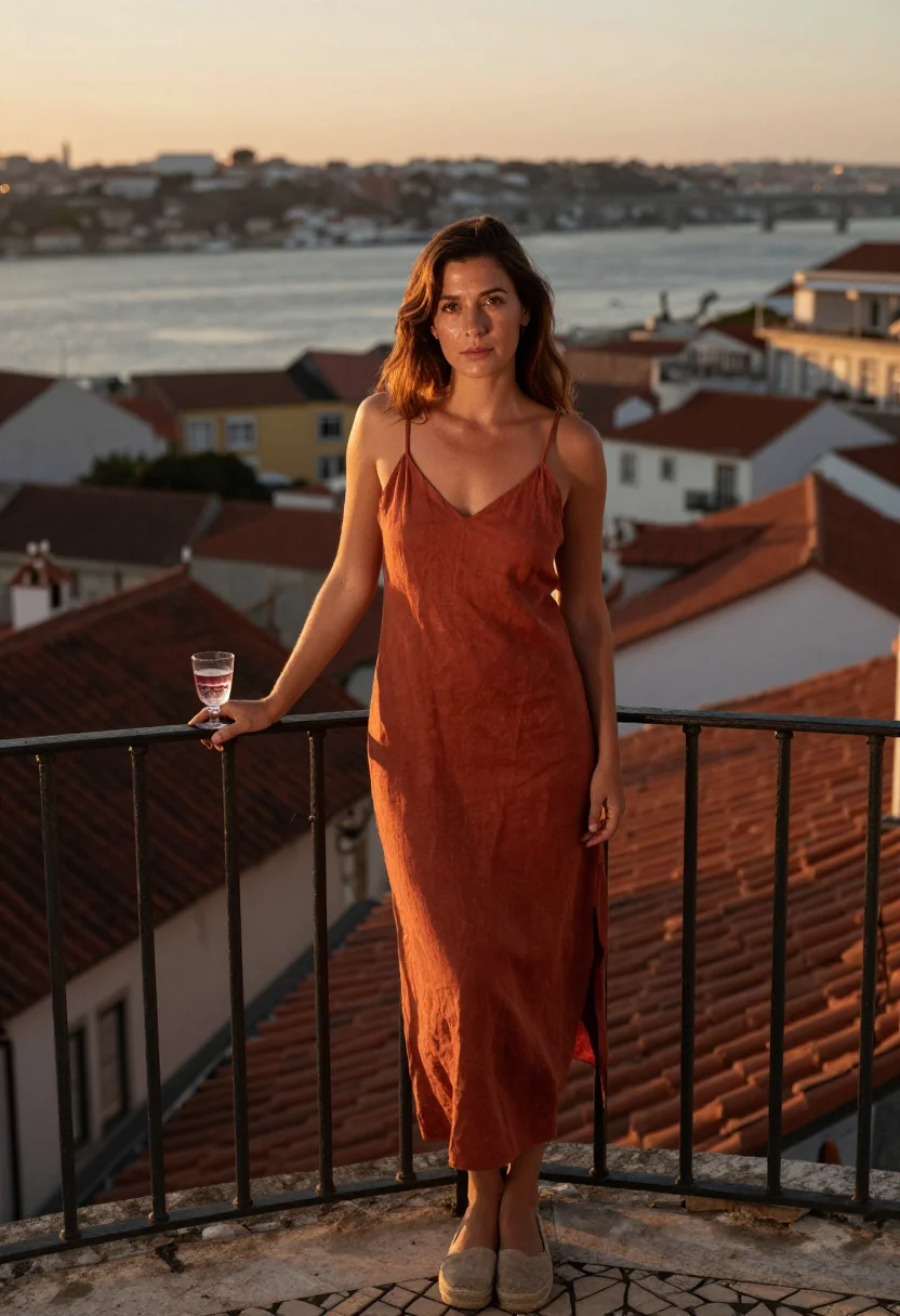 AI lisbon sample — portrait of a woman, full-length portrait of a Mediterranean