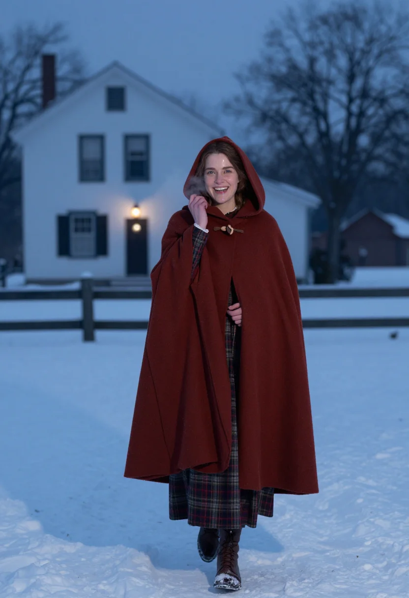 AI little women orchard house sample — portrait of a woman, full-length portrait of a Western-Europ