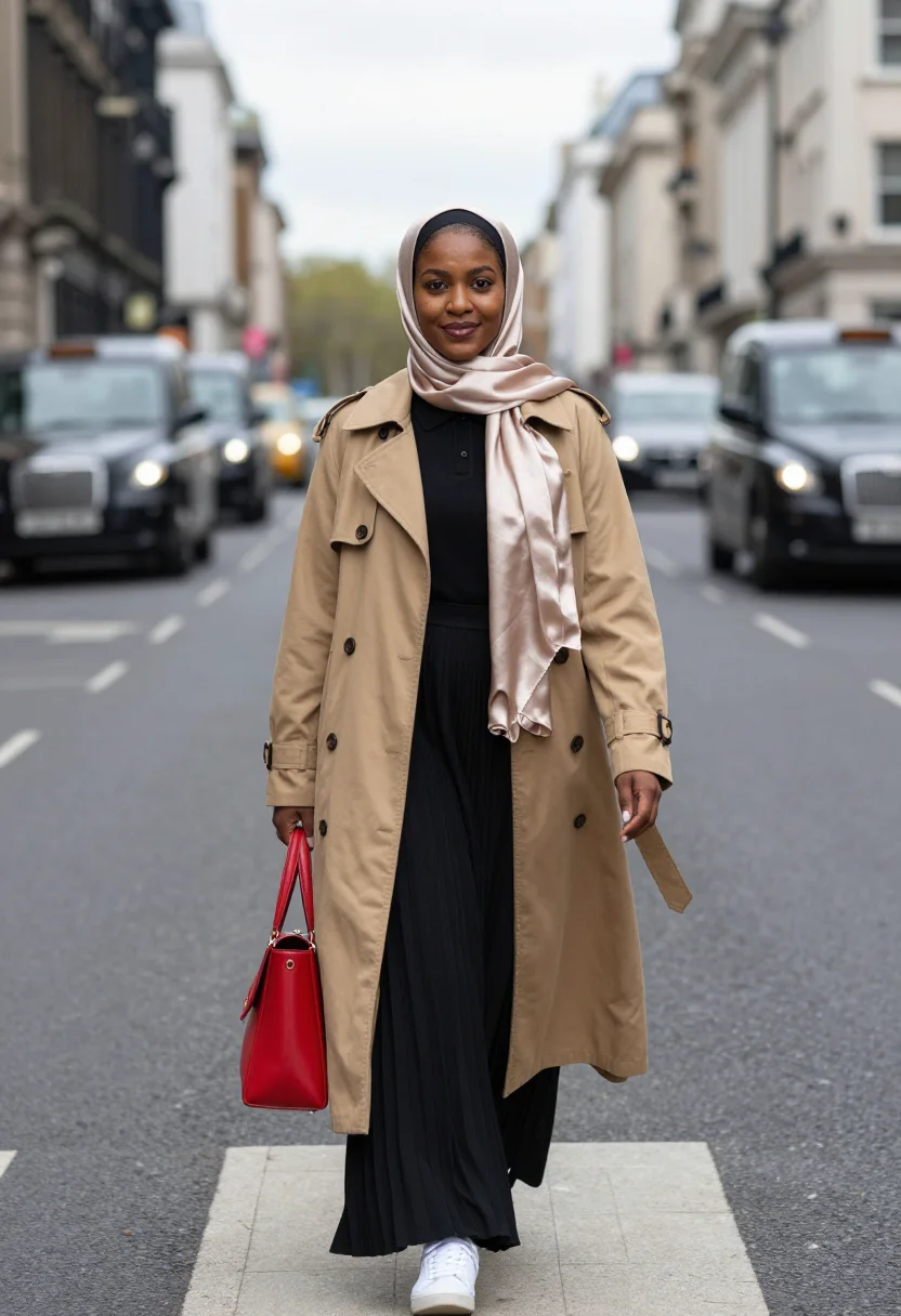 AI london modest week sample — portrait of a woman, half-length portrait of a British-Somal