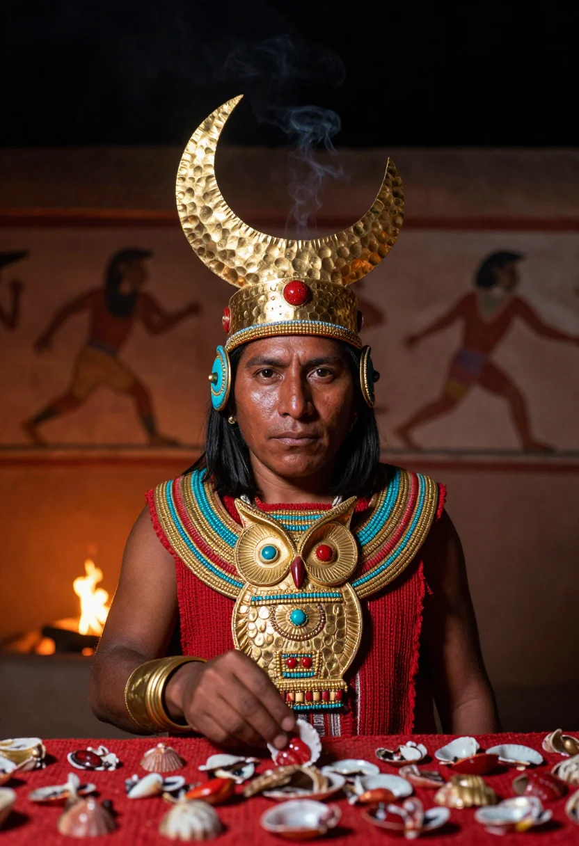 AI lord of sipan sample — portrait of a man, close portrait of an Indigenous Andean ma