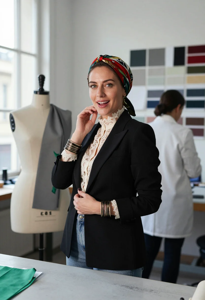 AI loulou de la falaise sample — portrait of a woman, close half-length portrait of a Western