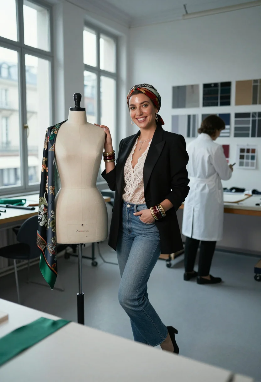 AI loulou de la falaise sample — portrait of a woman, full-length portrait of a Western-Europ