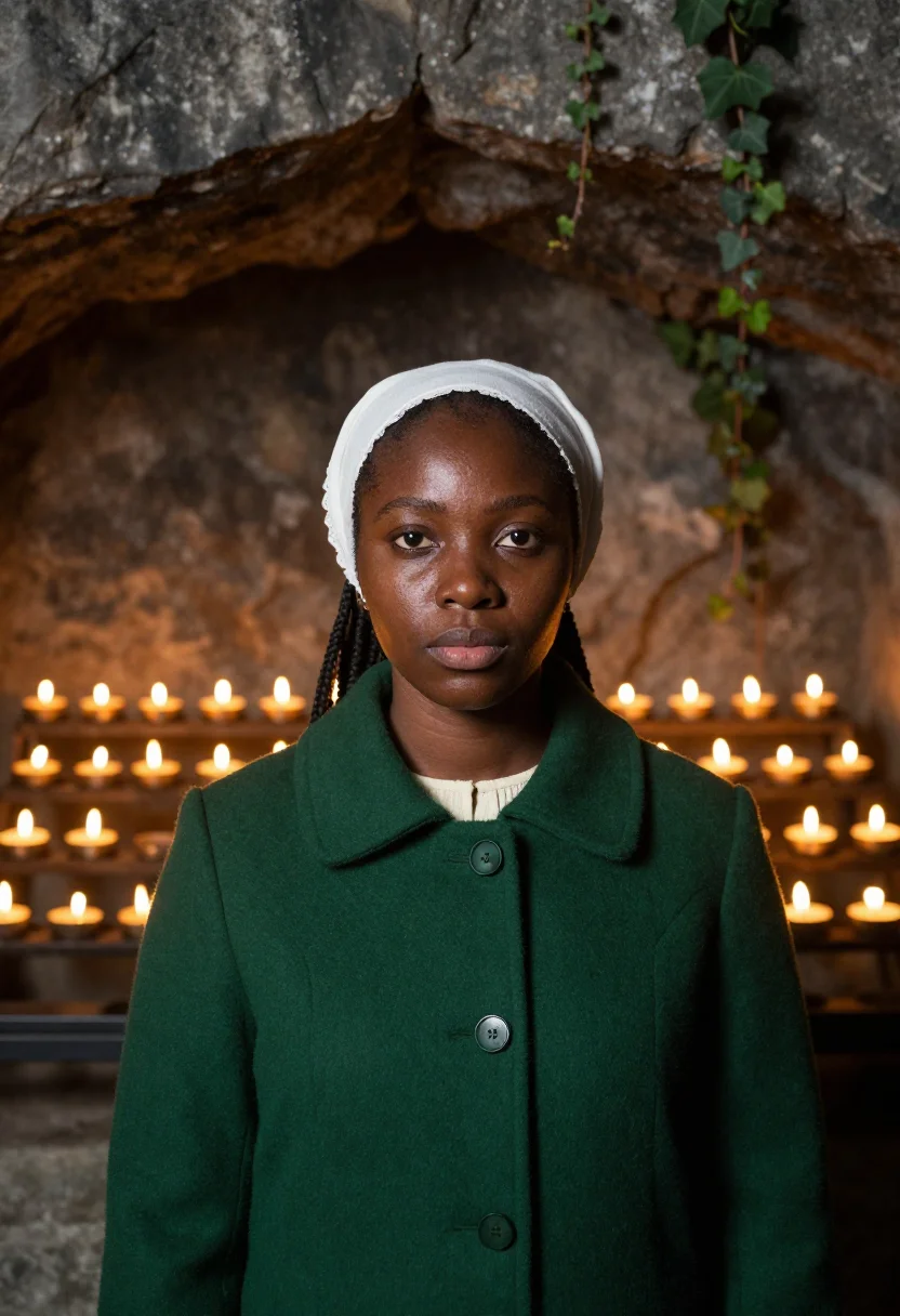AI lourdes sample — portrait of a woman, head-and-shoulders portrait of a Nigeri