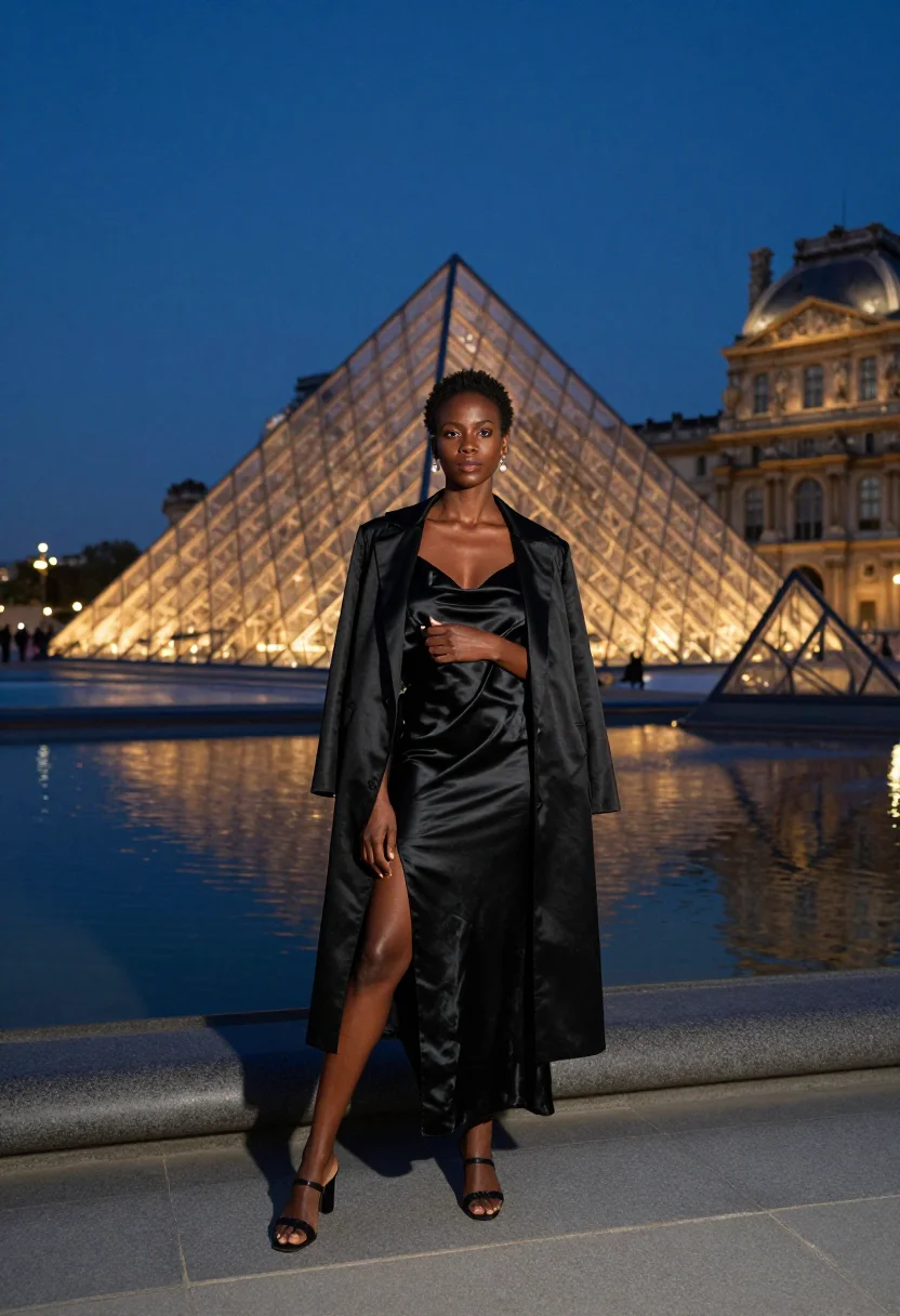 AI louvre sample — portrait of a woman, full-length portrait of a Black woman w